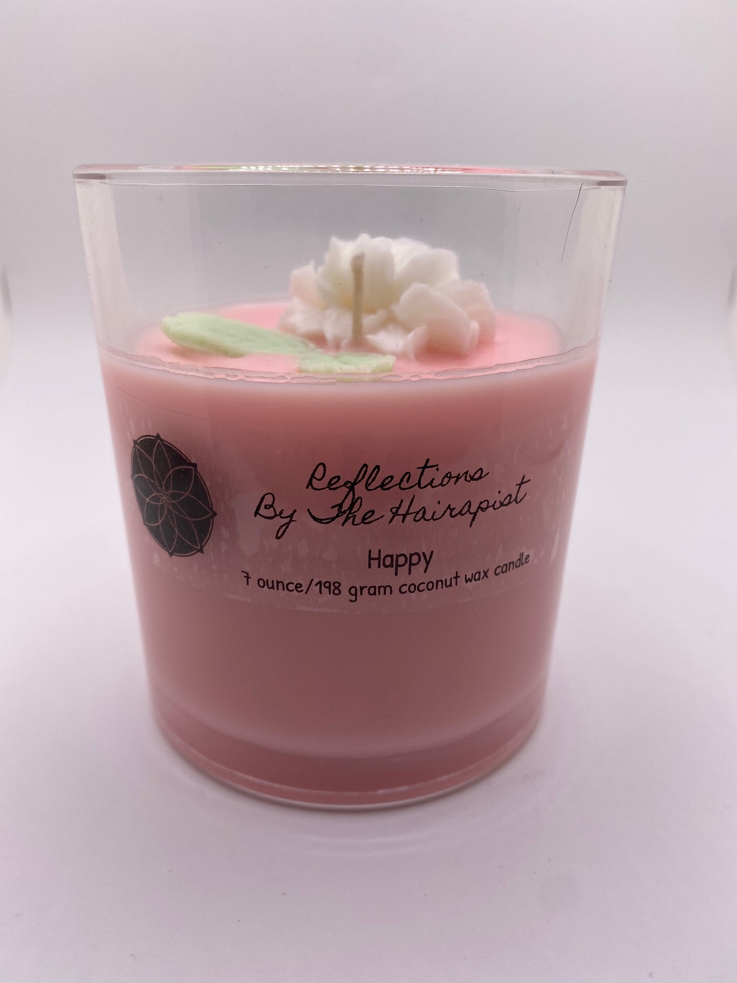 "Happy" 7 oz coconut wax candle